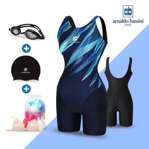 여자 실내 수영장 3부 반신 수영복 세트 아쿠아로빅 강습용 ASWU7548