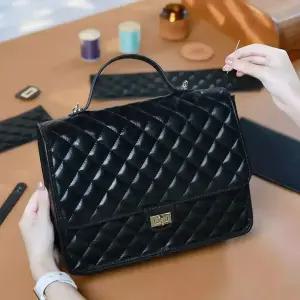 소가죽 DIY 키트 - 클래식 퀼팅 백팩