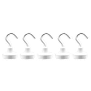다다 네오디움 초강력 후크걸이 고리자석 중대형 화이트, 20mm, 5개입