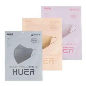 휴에르 국산 컬러 새부리형 KF94 마스크 대형 100매