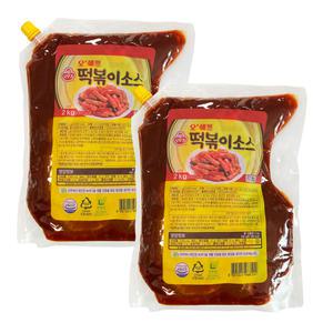 오뚜기 오쉐프 떡볶이소스 2kg (스파우트팩) 2개