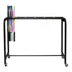 다우리 라켓거치대 프리미엄 배드민턴라켓70개 간편설치 이동식 진열대 보관함