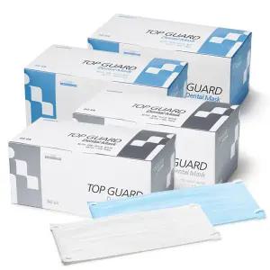 탑가드 덴탈마스크 대형 200매 50매입 X4통 화이트 블루 국내생산 일회용마스크