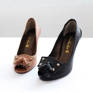 [지젤슈즈]금장포인트 태슬 오픈토힐/ [1325]