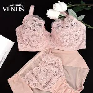 [비너스자스민]블룸 레이스 와이어 홑겹 브라팬티세트 / 여성속옷 B컵 C컵