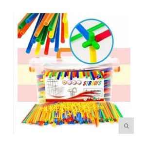 킨2 빨대블럭 500P 케이스포함 학교용 입체교구 수업