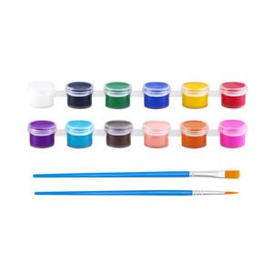 미니 아크릴물감 12색 세트 휴대용 물감 색칠 학교 미술 수업 재료
