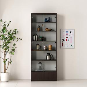 송목가구 2M 키큰 코코 강화유리 장식장 서랍형 진열장 피규어 레고