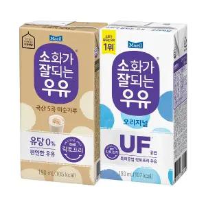 매일 소화가잘되는우유 오리지널 190ml 24팩 + 소화가잘되는 미숫가루 190ml 24팩