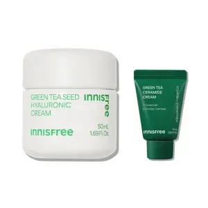 이니스프리 그린티 씨드 히알루론산 크림 50mL + 그린티 세라마이드 크림 15ml