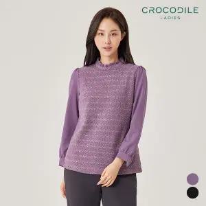 [크로커다일]하프넥프릴티셔츠_CLBWTS102