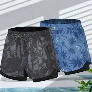 남성 투인원 스포츠반바지 레깅스 비치반바지/남자/수영복/바지/비치/반바지/수영/팬츠/스포츠/사각/웨어