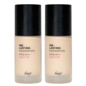 2개/더페이스샵 잉크래스팅 파운데이션 슬림핏 이엑스 30ml