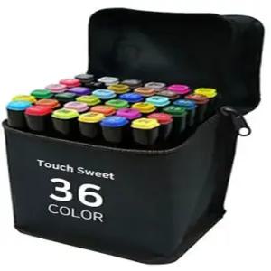 디자인마카 미술용 트윈마카펜 세트 천케이스 36색 /일러스트 양면 마커