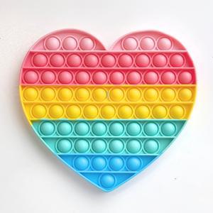 파스텔 레인보우 중형 하트 초대형 팝잇 푸쉬팝 팝잇 장난감 초초대형