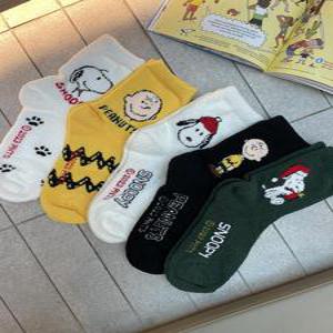 [삭스템] 스누피 캐릭터 압축수면양말 수 족 냉증양말