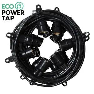 국산 스트링월드 줄조명 전등선 파티라이트 15M 블랙 연등선 오징어등 캠핑 야외 줄전구