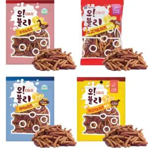 오블리 치즈버거 100g x 30개 4종 강아지져키간식