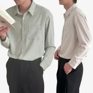 봄 여름 가을 3계절 남자 빅사이즈 링클프리 긴팔 드레스 정장 셔츠 남방 I3SH029