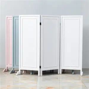 SImplys 웨인스 몰딩 미니 3단 가벽 낮은 파티션 가림막 원목 이동식 접이식 인테리어