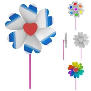 대형 색혼합 바람개비 만들기 창작용 꽃모양 날개 꾸미기 DIY 착시현상 관찰 (5세트)