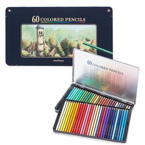 문화 넥스프로 유성 색연필 60색 틴케이스