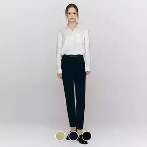 [지오다노] 415508 여 레이온/나일론 백밴딩 슬림 팬츠