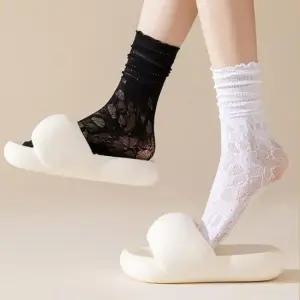 여성 메쉬 레이스 망사 플라워 패턴 여름 스타킹양말