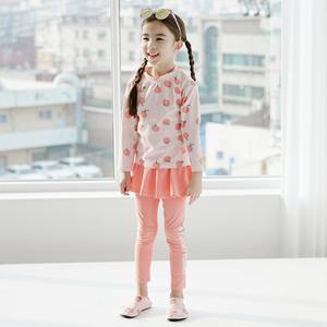 여아 피치 래쉬가드 어린이 수영장 물놀이 호캉스 복숭아 수영복 상하세트