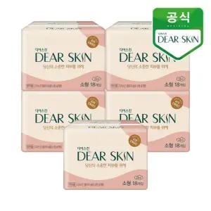 생리대 디어스킨 에어엠보 소형 18P 5개