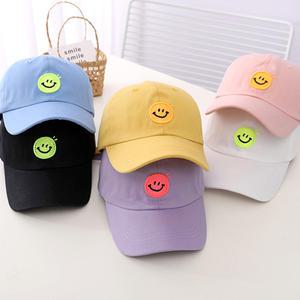 스마일 배색 캡모자 / 유아 키즈 모자 볼캡