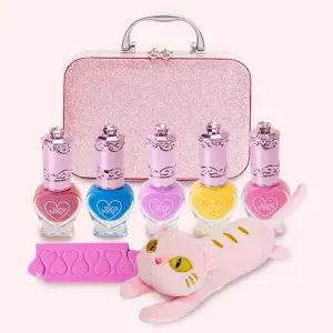 봉봉프렌즈 여아 스티커 유아 어린이 매니큐어5개+가방+손목받침대+토세퍼레이터(오로라세트)