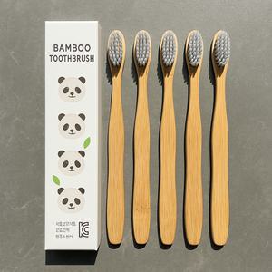 어린이 대나무칫솔 유아 전용 세트 미세모 천연 5개입 1세트
