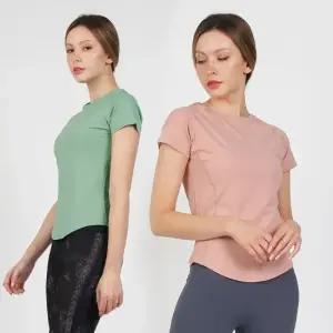리즈 반팔 요가복 필라테스 상의 요가티셔츠 빅사이즈 운동복