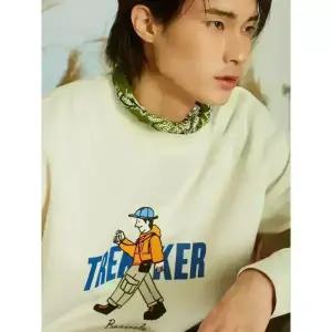 [빈폴] [BEANPOLEKNAP] 그래픽 에어 스웨트 셔츠 - 아이보리 (BC4X41N040)