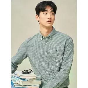 [빈폴] 시어서커 마이크로 깅엄 셔츠 - 그린 (BC5364C19M)