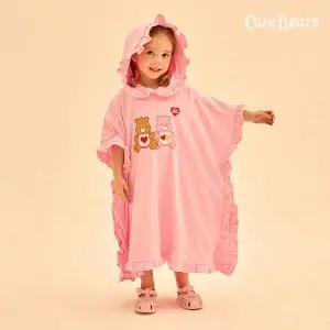 [보리보리/케어베어]러블리케어베어즈 프릴후드비치타월