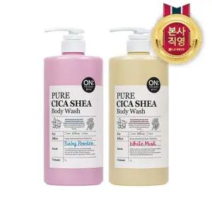 [온더바디] 퓨어시카 정말 순한 온가족 바디워시 1L x 2개(화이트머...