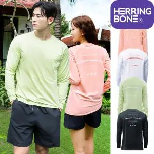 커플 세미 루즈핏 긴팔 래쉬가드 여성 남자 스윔 빅사이즈 수영복 비치웨어 상의 RI379