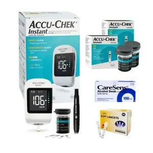 로슈 아큐첵 인스턴트 혈당검사측정기세트 (혈당계 + 시험지110매 + 호환침110개 + 솜100개) (블루투스기능)