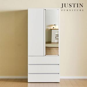 [저스틴퍼니처]블랑 파우더 원터치 거울 3단 서랍형 옷장(800)