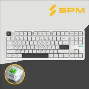 SPM PL87W 몽돌 텐키리스 기계식 키보드 화이트