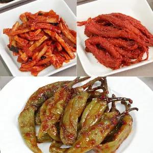 [글로벌푸드][박참봉반찬가게]기본찬 무침3종 1.1kg/무말랭이+더덕무침+양념고추무침