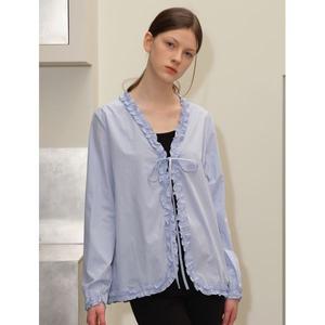 [BNX]페미닌 V라인 레이스 긴팔 셔츠 BX1BL002L0 _P389012654