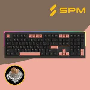 SPM 몽돌 키보드 PL108W 아라 풀배열 블랙 저소음 새벽축 택타일