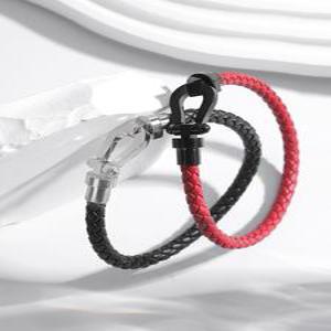 힙합 스테인레스 유럽풍 말발굽 팔찌 와이어 말굽모양