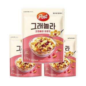 포스트 크랜베리 아몬드 570g x3개