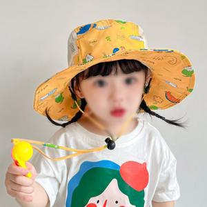 유아 키즈 메쉬챙 벙거지 챙모자 돌돌이머리띠 자외선차단 봄여름가을 어린이집 외출챙모자