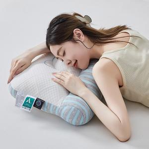 곰돌이 목베개 가정용 사계절 고탄성 가능 물세탁 섬유 배게 7A 목편한 경추