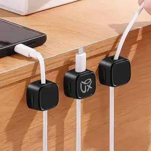 언박싱 마그네틱 케이블 홀더 충전기 선정리 책상 무타공 미니 3개입